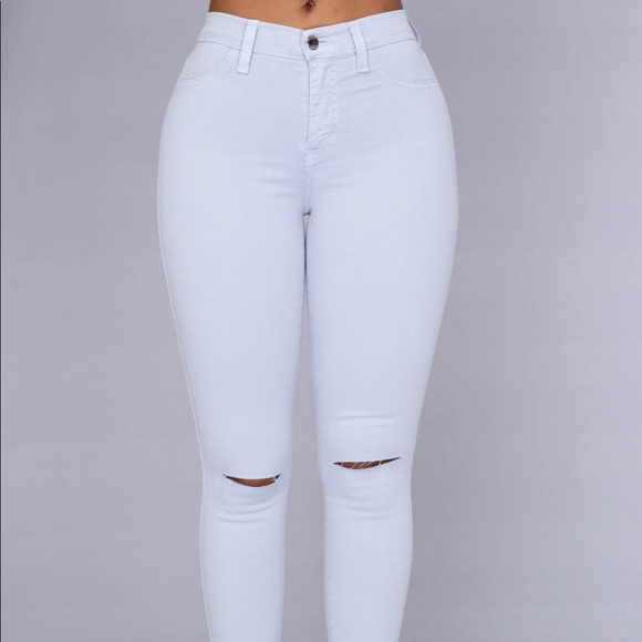 Fashion Nova • Lilac Grey Canopy Jeans size 3 (W25) - Picture 3 of 6